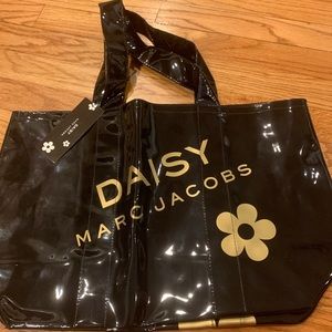 Daisy Marc Jacobs black tote shopping beach travel bag- new